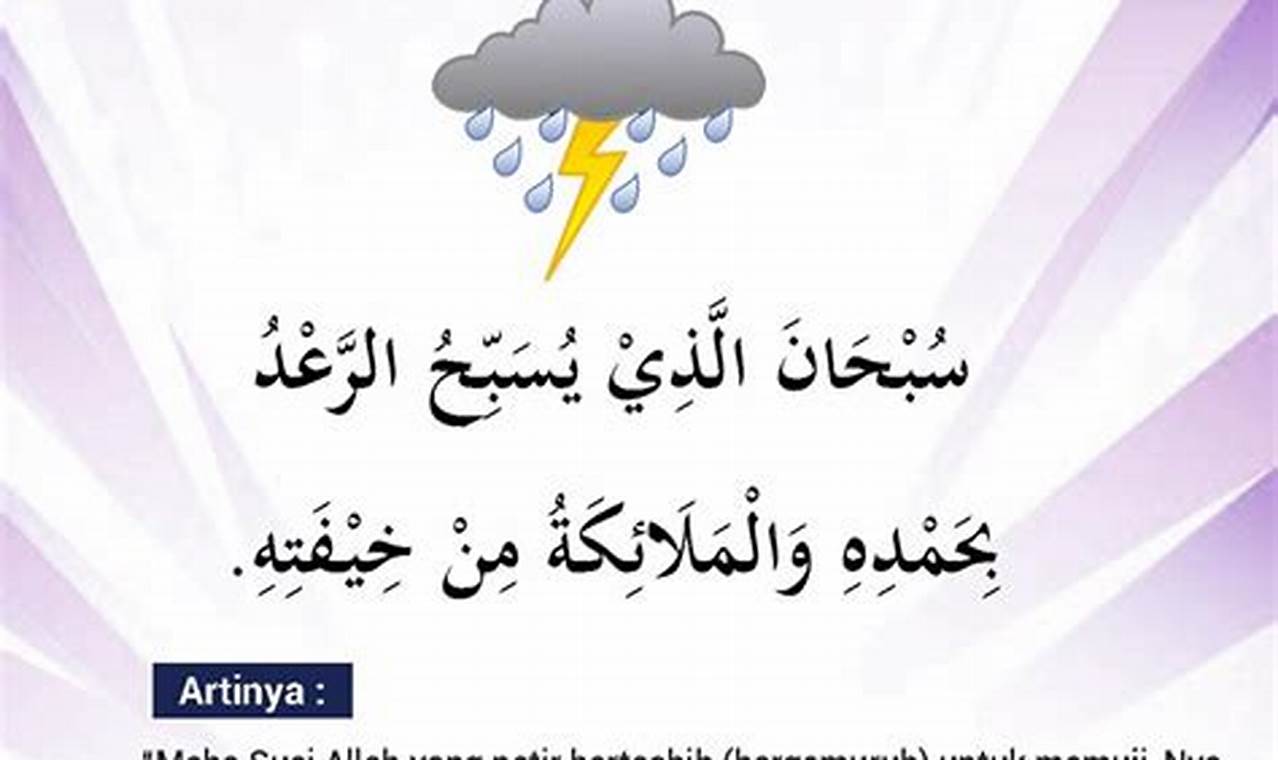 Panduan Lengkap: Doa ketika Mendengar Petir dan Artinya
