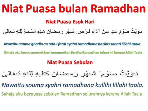 Unique of Islam Niat Puasa Ramadhan & Puasa Sebulan