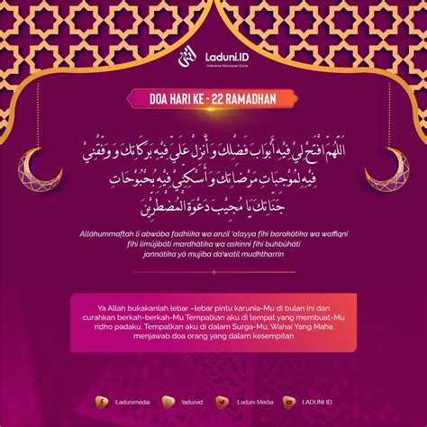 Niat Puasa dan Doa Hari Ke21 dan/ Hari ke22 Ramadhan