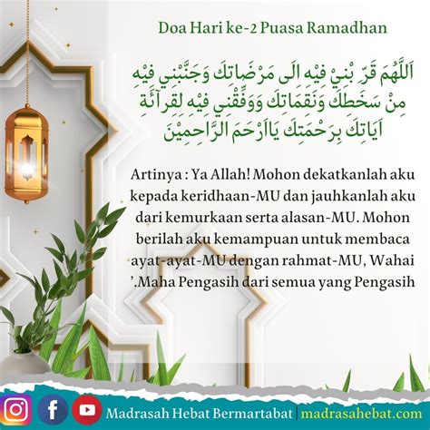 Doa 30 Hari Puasa Ramadhan Hari ke 10