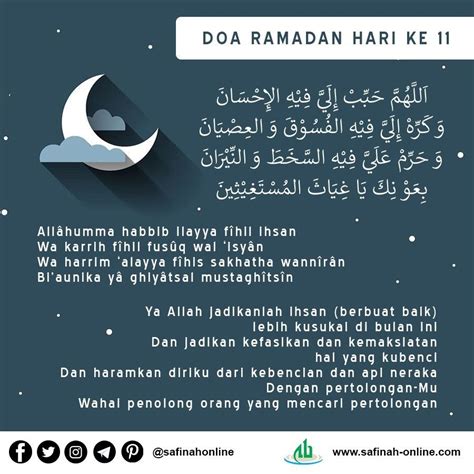 Niat Puasa dan Doa Hari Ke10 dan / Hari ke11 Ramadhan