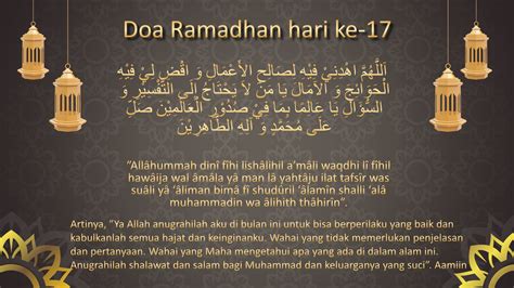 Doa Ramadhan Hari Ke9 Safinah Online