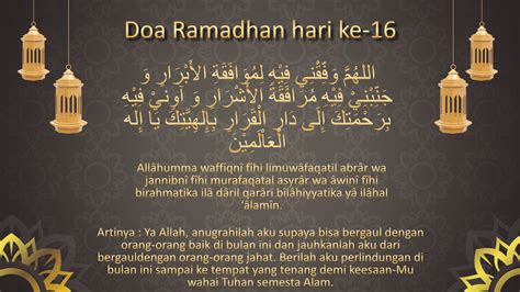 Doa Puasa Ramadhan Hari Ke 16