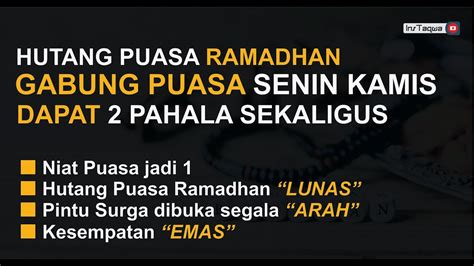 Niat Puasa Hari Arafah Sekaligus Mengganti Puasa Ramadhan