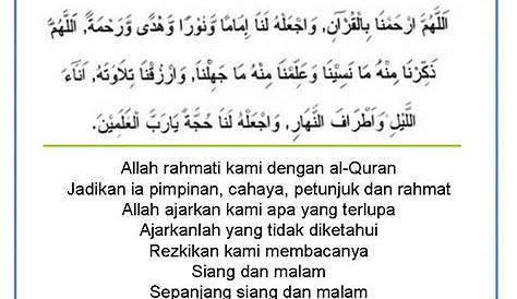 Doa Selepas Membaca Al Quran / Doa Selepas Baca Al Quran Dan Terjemahan