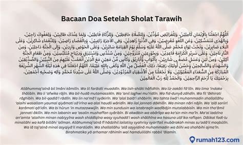 Lafadz Bacaan Doa Kamilin setelah Shalat Tarawih lengkap