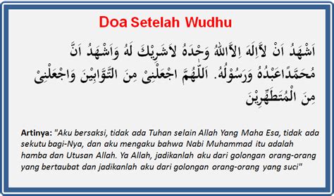 Doa Setelah Wudhu Muhammadiyah