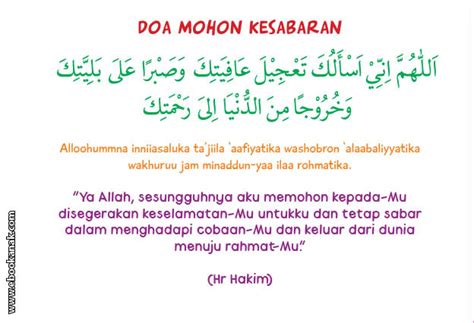Doa Mohon Kesabaran