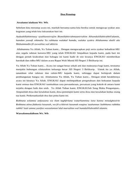 FOTO DO'A BERSAMA WALI MURID 2019 MTs. Wachid Hasyim Surabaya