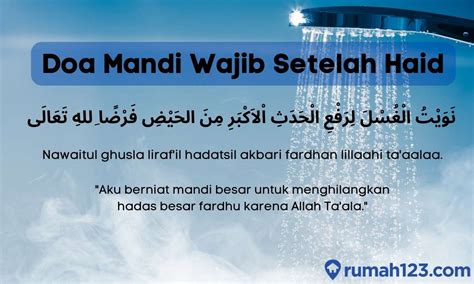 Doa Mandi Wajib Haid Bahasa Indonesia Dakwah Islami