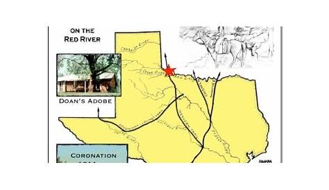 Doan's Crossing Red River Map