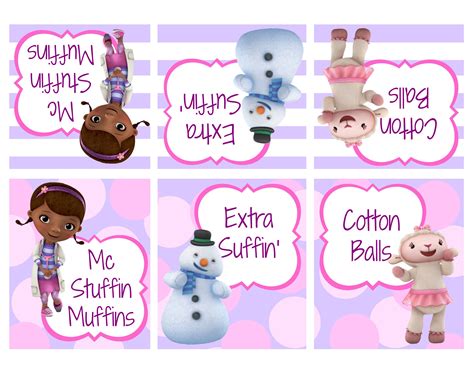 Doc McStuffins Free Printable Candy Buffet Labels. Oh My Fiesta! in