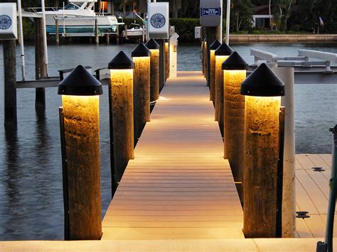 dock piling led cap lighting