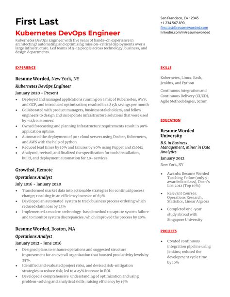 Linux support engineer resume sample May 2021