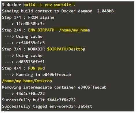 Dockerfile Use Workdir As Variable