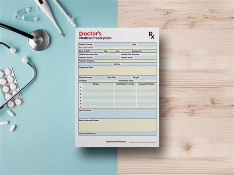 Free Doctor's Medical Prescription Pad Design Template Ai & Printable