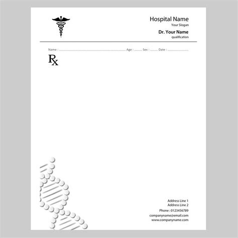 Doctor's Prescription Pad Design Prescription pad, Pad design