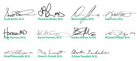 doctor signature lines to sign