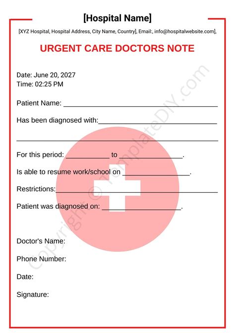 42 Fake Doctor's Note Templates for School & Work Printable Templates