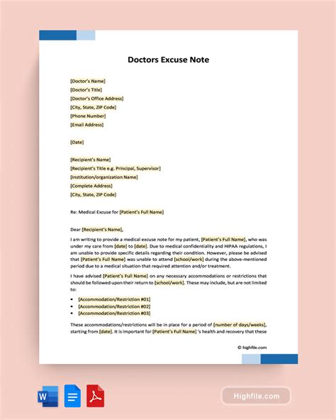 S Doctor Notes Templates Note Templates Pin Free
