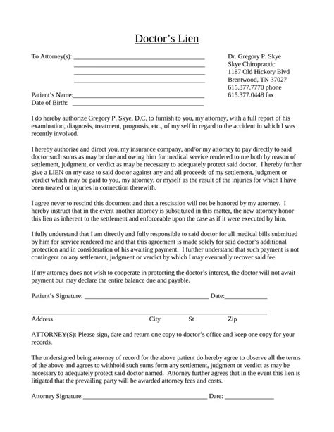 Understanding Doctors on Lien: Expert Medical Care Guaranteed