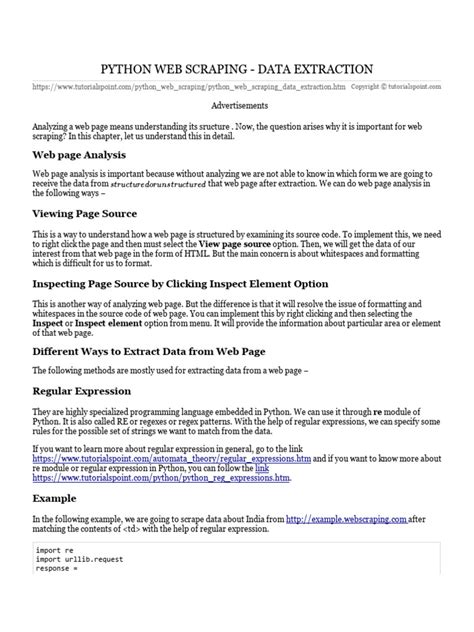 Document Scraping Python