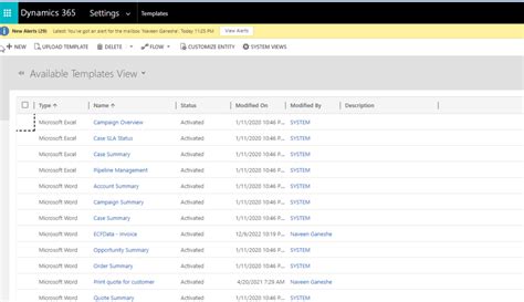 Document Template Manager Dynamics 365