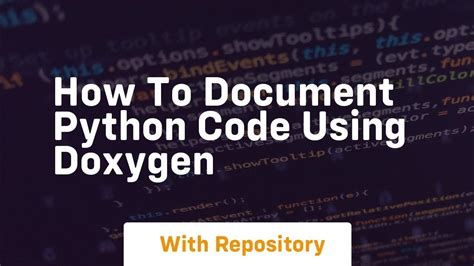 documenting python code with doxygen