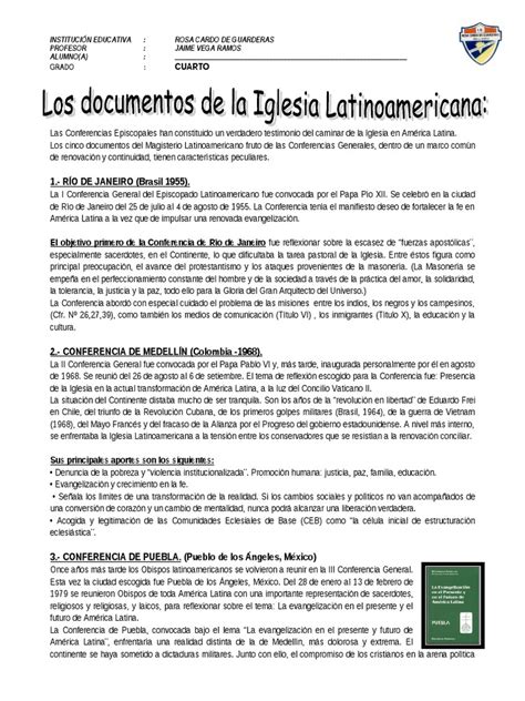 documentos de la iglesia latinoamericana