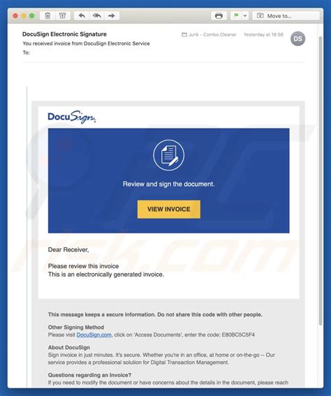 Docusign Email Template Example