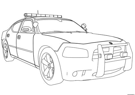 dodge charger police car coloring pages