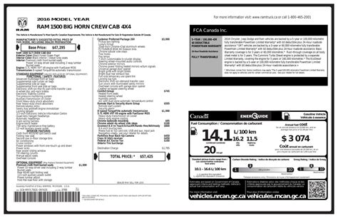 dodge ram window sticker lookup