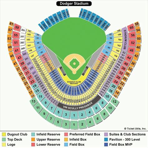dodger stadium seating map with numbers