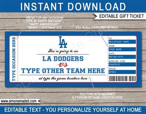 dodgers baseball game tickets