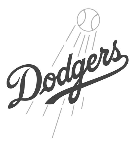 dodgers logo black and white