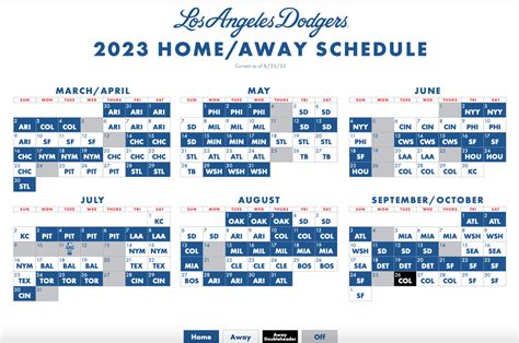 dodgers schedule 2023