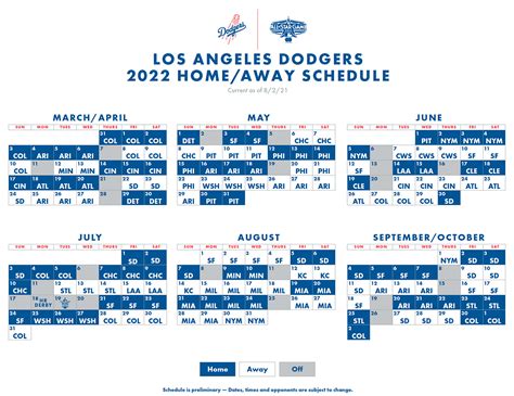 dodgers schedule 2023 printable