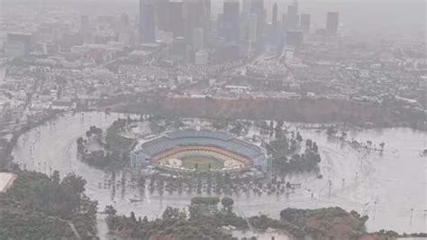 dodgers stadium flooded today