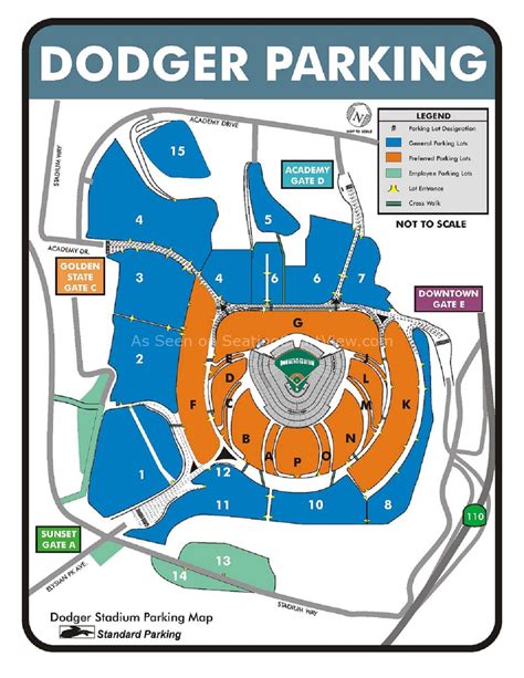dodgers stadium parking lot map