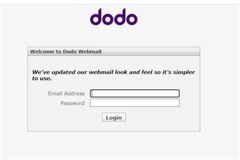 Access Dodo Webmail to Dodo Webmail
