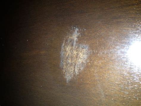 Spilled Acetone on Wood Table furniturerestoration
