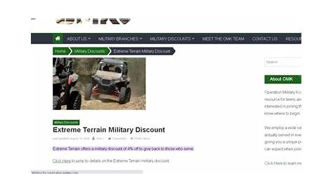 Does Extreme Terrain Offer Military Discount?