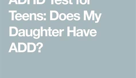 ADHD Test for Children Does my child have ADHD?