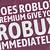 does roblox premium give you robux immediately