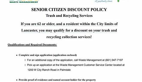 Does Waste Management Have A Senior Discount?