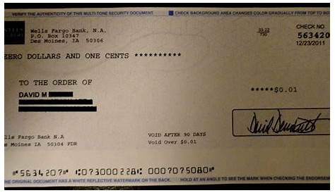 Wells Fargo Printable Checks - Printable Blank World