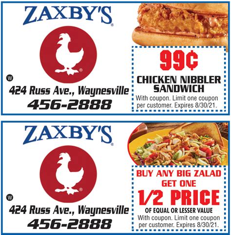 Free FREE nibbler coupon for Zaxby's Other Auctions for