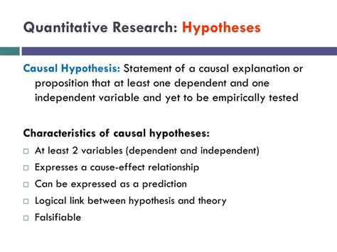 does a quantitative study have a hypothesis