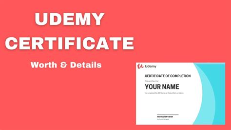 does a udemy certificate have any value