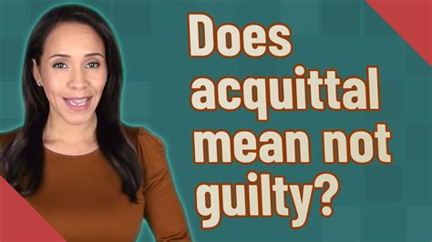 does acquitted mean not guilty